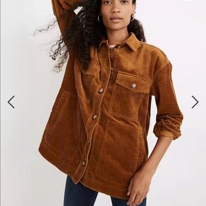 NWT madewell corduroy shirt jacket